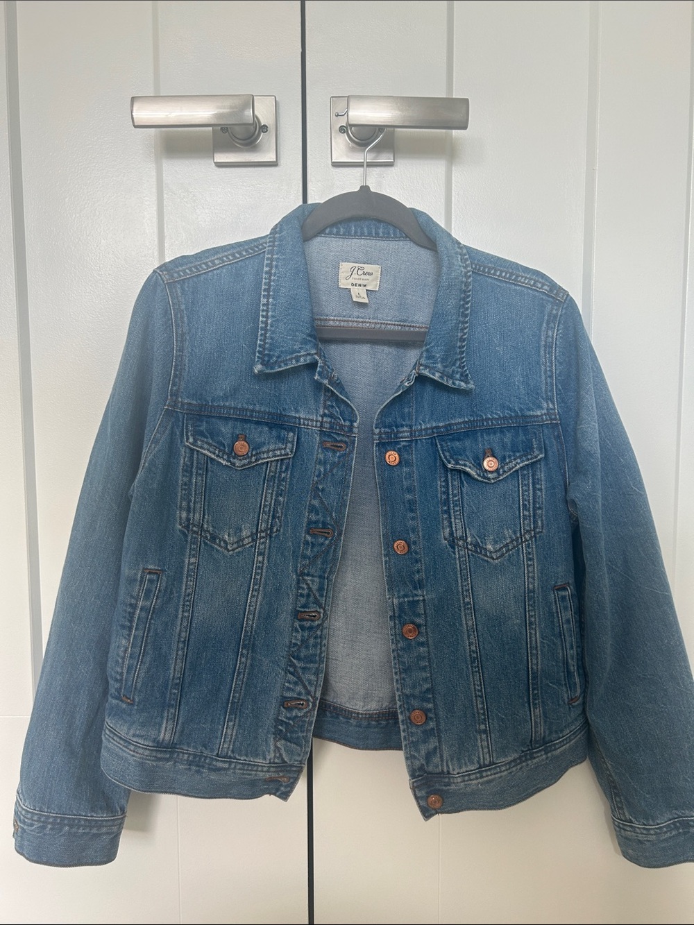 J. Crew Blue Denim Jacket - Classic Back View
